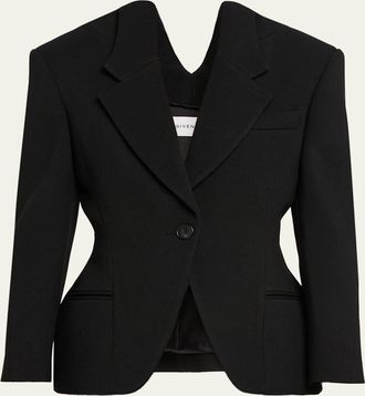 Givenchy Single-Breasted Slashed Jacket
