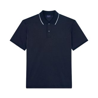 Paul & Shark Tops, Heren, Blauw, L, Katoen, X-Soft Interlock Katoenen Poloshirt