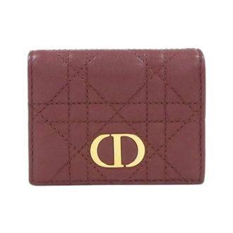 Dior Pre-owned Wallets, female, Red, Size: ONE SIZE Pre-owned Caro Calf Short Wallet Limited