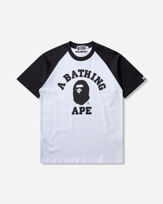A Bathing Ape Men s College Raglan Relaxed Fit T-Shirt Black