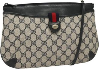 Gucci Pre-owned Leather gucci-bags - Dames - Vintage Schoudertas - Blauw - ONE Size - Leer - Vintage