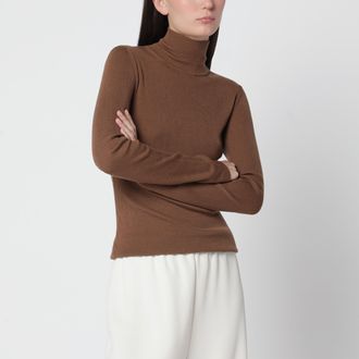 Max Mara Dolcevita color cammello scuro in lana vergine