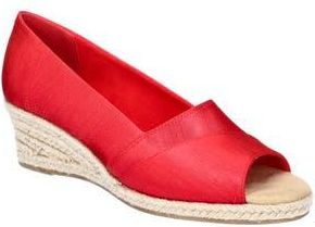 Easy Street Jasper Espadrille Wedge Pump in Red Thai Silk at Nordstrom Rack, Size 7.5