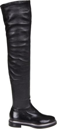 Le Silla Dames Leren Over-Knee Laarzen - Dames - Over de knie laarzen - Zwart - 36 EU - Leer - Schoenen
