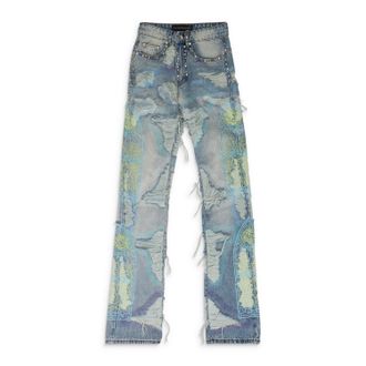 Who Decides War by Ev Bravado MULTICOLOR STUDDED RELAXED-FIT JEANS