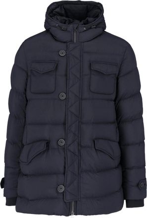 Herno Black LEskimo Technical Fabric Down Jacket