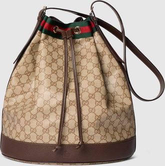 Gucci Venice Large Bucket Bag, Beige, GG Canvas