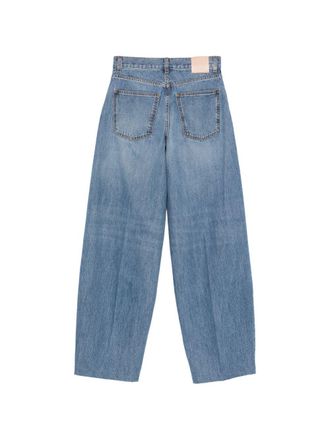 Alysi High-Rise Wide-Leg Denim Jeans - Blue