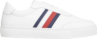 Tommy Hilfiger Witte Mono Sneakers - Heren - Sneakers - Wit - 41 EU - Leer - Schoenen