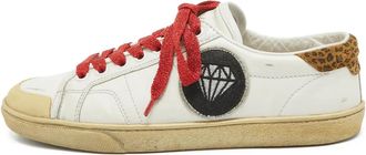 Saint Laurent Sneakers con inserti leopardati - Bianco