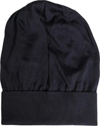 Dolce & Gabbana Beanie Muts - unisex - Hoeden - Zwart - ONE Size - Wol - Accessoires