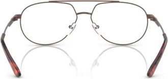 Emporio Armani 0ea1165 Thin Metal Frame Aviator Sunglasses with Tortoiseshell Tips