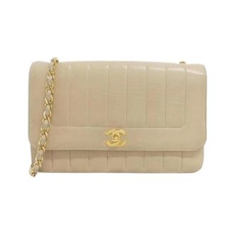 Chanel Pre-owned Vintage Schoudertas - Dames - Pre-owned - Beige - Maat: ONE Size Leer