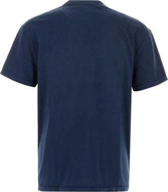 Polo Ralph Lauren Mens Navy Blue Cotton T-Shirt Darkcobaltwhite Exterior