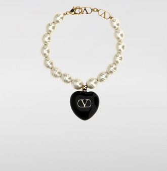 Valentino Garavani Bracciale Coeur Royal Valentino Garavani in perle con ciondolo
