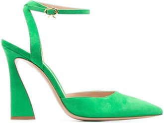Gianvito Rossi Aura DOrsay suede pumps - women - Calf Leather/Calf Leather/Calf Suede - 39.5 - Green