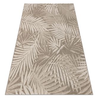 RugsX Rugsx - Alfombra De Cuerda Sisal Floorlux 20504 Hojas Selva Color Gris Oscuro / Champagne Beige 140x200 Cm
