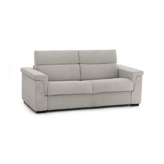 Dmora Sof&aacute; Cama 2 Plazas Biscossi, Desenfundable, Con Almacenaje Made In Italy, Apertura Abatible, 205x95 Cm Beige