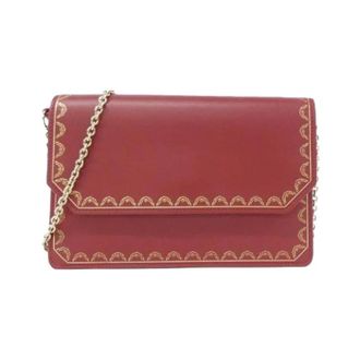 Cartier Pre-owned Cross Body Bags, female, Red, Size: ONE SIZE Pre-owned Guirlande Calf Chain Wallet