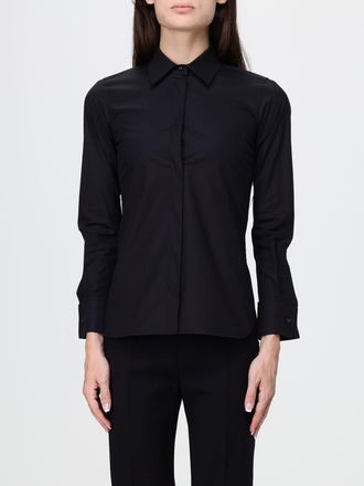 Max Mara Camicia slim fit in cotone stretch con abbottonatura nascosta