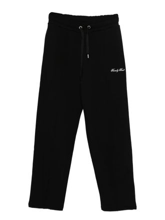 Family Fir$t Milano drawstring-fastening logo-embroidered track pants - men - Cotton - M - Black