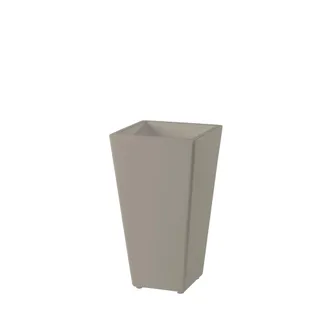 Slide Y-pot Grigio Tortora - 41/41 H 74 Cm Vaso Decorativo In Polietilene Originale Slide Colorato Giardino Di Design Esterno Interno Bar Ristorante Hotel