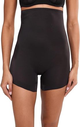 Naomi & Nicole Sidekick Slanted Hem Hi Waist Shaping Shorts Womens Jumpsuit & Rompers One Piece Black : 2XL, Elastane/Nylon