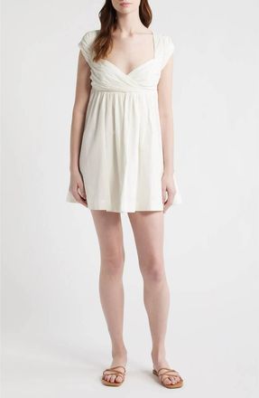 Free People Raven Open Back Babydoll Minidress In Ivory