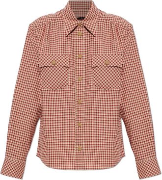 Moncler Grenoble Apres-Ski Shirt - Dames - Blouses & Shirts - Rood - Maat: M Katoen