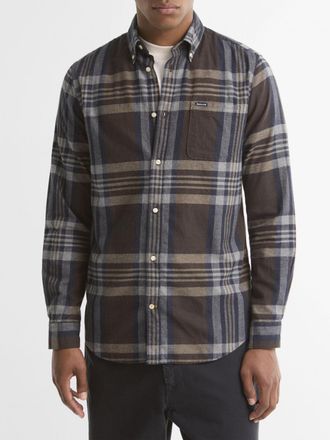 Barbour Slim Fit Tartan Cotton Shirt with Button-Down Collar
