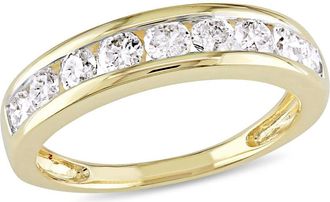 Amour 3/4 CT TW Channel Set Diamond Anniversary Band In 14K Yellow Gold