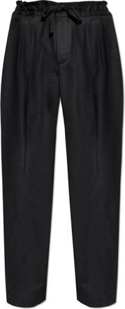 Dolce & Gabbana Wollen broek met plooien - Heren - Slim Fit Broeken - Zwart - XL - Wol - Broeken