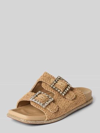 Alma En Pena Sandalette mit Ziersteinbesatz in Sand, Gr&ouml;&szlig;e 38