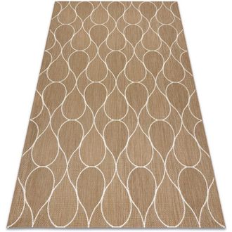 RugsX Rugsx - Flat 49379265 Alfombra De Sisal Gotas - Color Paja Beige Natural, Cuerda Beige 160x230 Cm