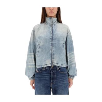 Diesel Dames, Jassen, Blauw, Maat: M Denim