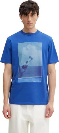 Barbour Tops, Heren, Blauw, 2Xl, Katoen, Scoop T-Shirt