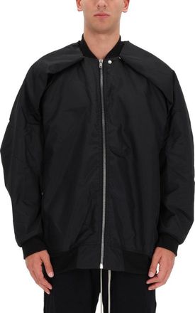Rick Owens Oversized Matte Black Nylon Jacket