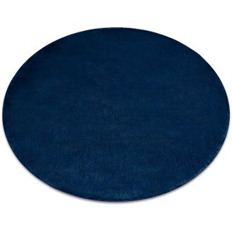 RugsX Tappeto posh cerchio Shaggy blu scuro peluche, antiscivolo, lavabile blue rotondo 80 cm