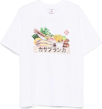 Casablanca T-shirt met ronde hals - Heren - T-shirts - Wit - S - Katoen - Tops