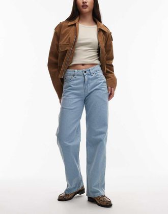 Dickies Jeans dritti ampi blu vintage invecchiato