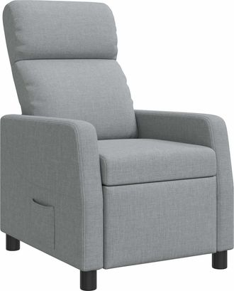 vidaXL Recliner Gris Claro Tela Vidaxl