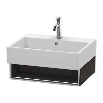 Duravit Mueble De Pared Duravit Vero Air 58,4 X 43,1 Cm, 1 Compartimento Abierto, Para Vero Air 235060, Color (frente/cuerpo): Roble Oscuro Cepillado Chapa De