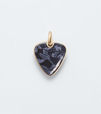 David Yurman Streamline Pick 18kt gold pendant with pietersite