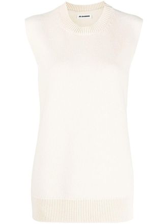 Jil Sander Kasjmier top - Wit