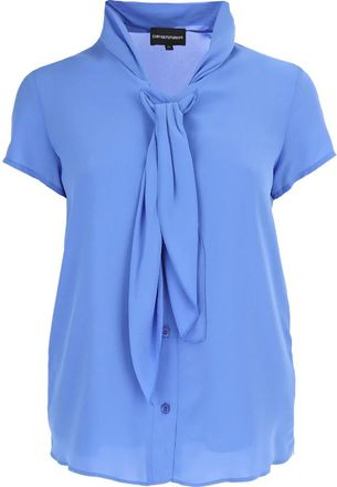 Emporio Armani Stijlvolle Shirts - Dames - Blouses - Blauw - L - Overhemden