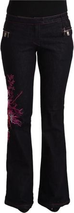 Exte Flared Denim Jeans - Dames - Flared Jeans - Zwart - S - Denim - Jeans
