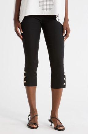 Patrizia Luca High Waist Pull-On Capri Pants in Black at Nordstrom Rack, Size X-Large