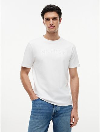 Tommy Hilfiger Mens Embroidered Arch Logo T-Shirt - White - XXL