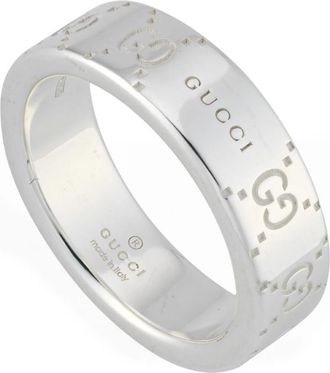 Gucci Signature ring in sterling zilver - Dames - Ringen - Grijs - 54 MM - Accessoires