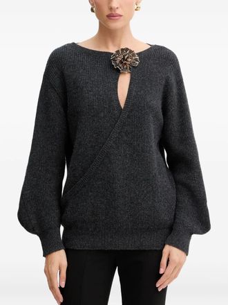 Simona Corsellini Trui met applicatie - Grijs